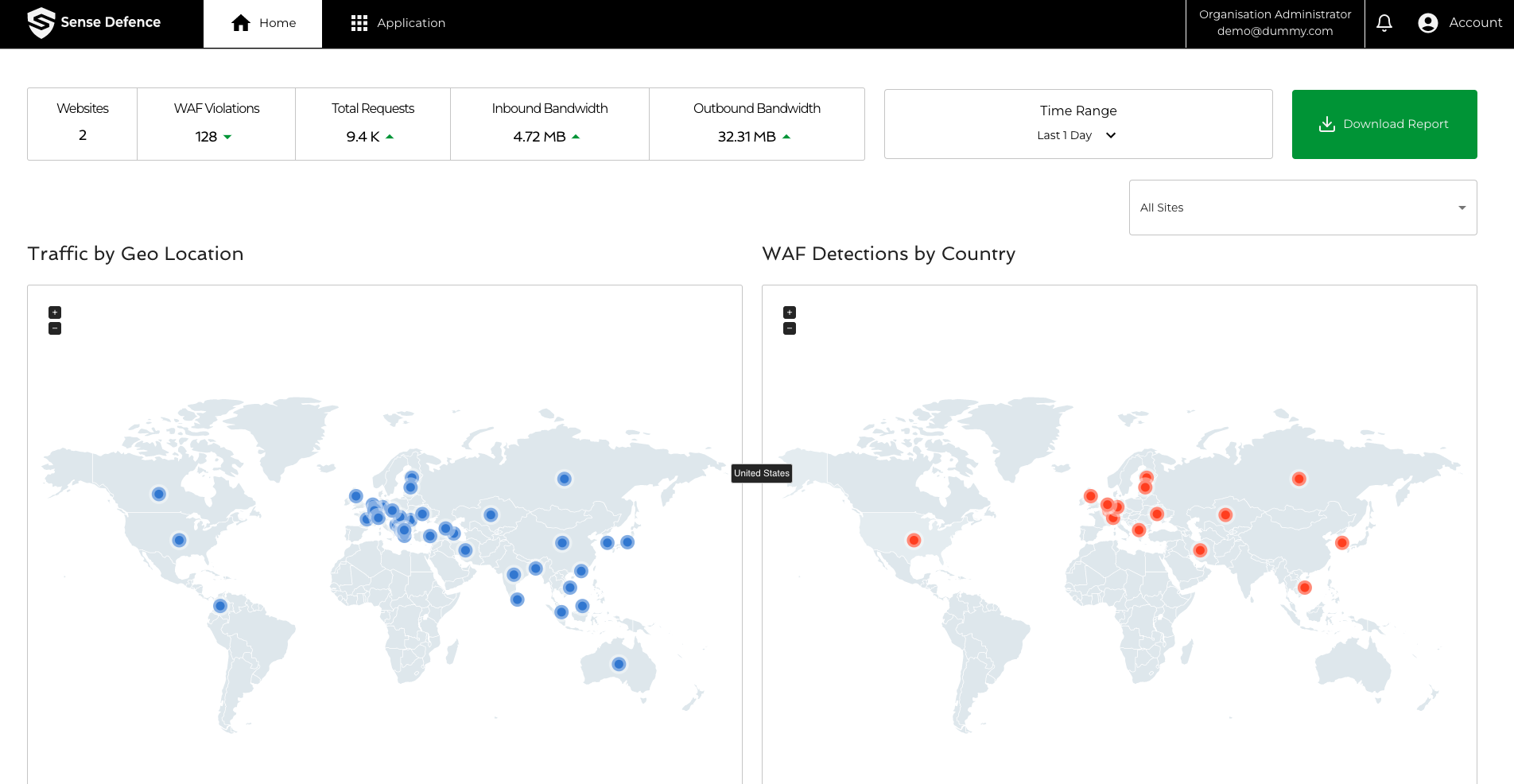 screenshot of Sense Defence AI